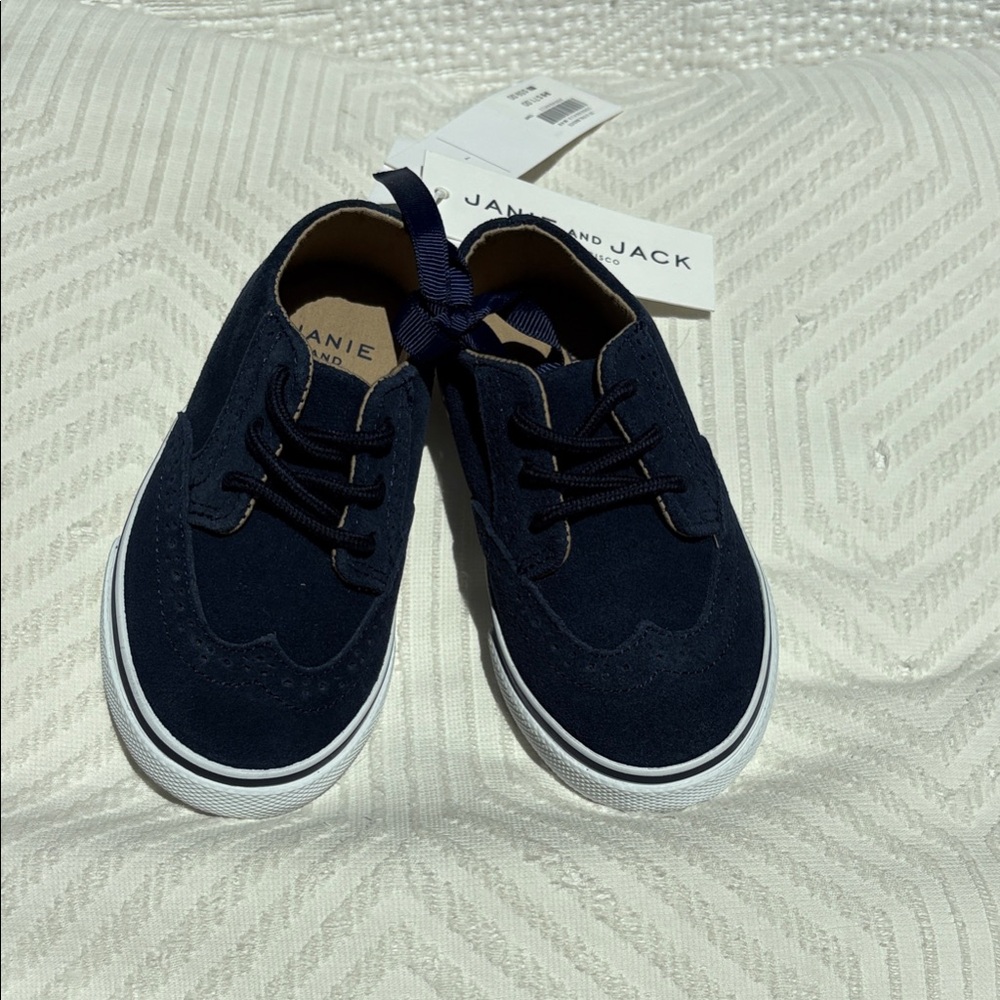 Janie and Jack Navy Kids Sneakers